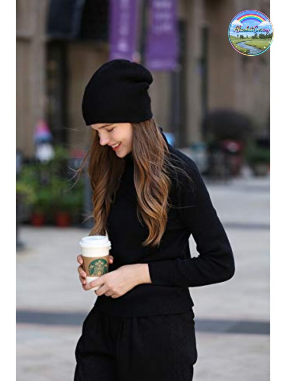 Double Layered Cashmere Beanie Ski Winter Hat